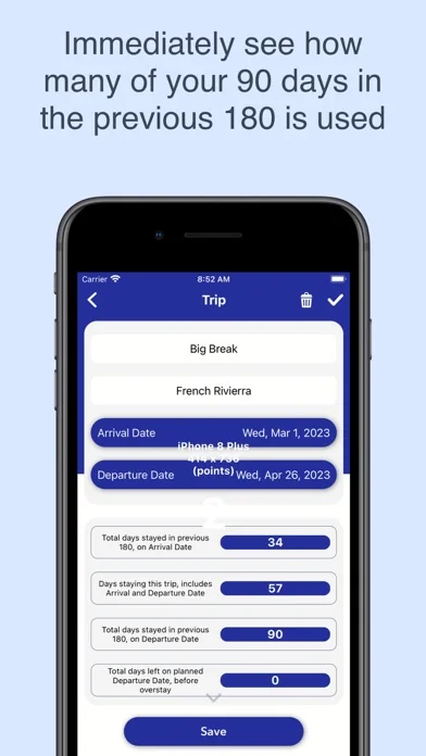 180 Days: Schengen Calculator screenshot 3