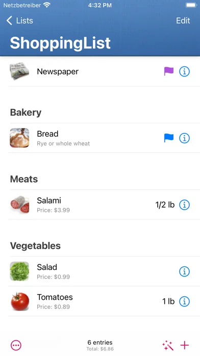 ShoppingList 4 (Einkaufsliste)