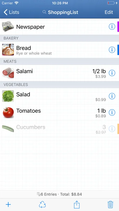 ShoppingList (Einkaufsliste)