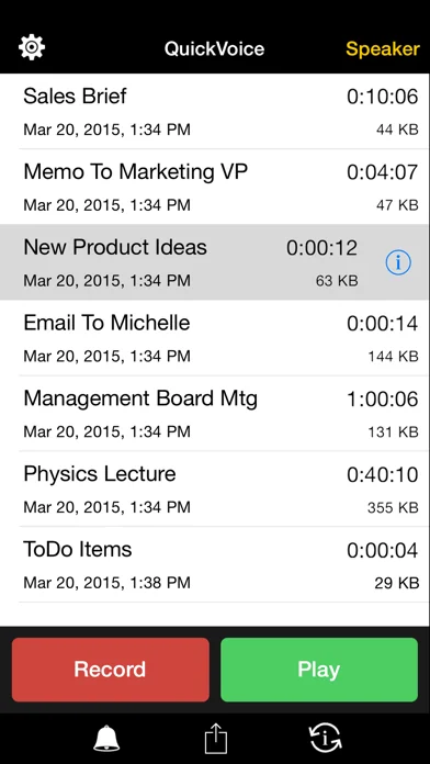 QuickVoice2Text Email (PRO Recorder) screenshot 1