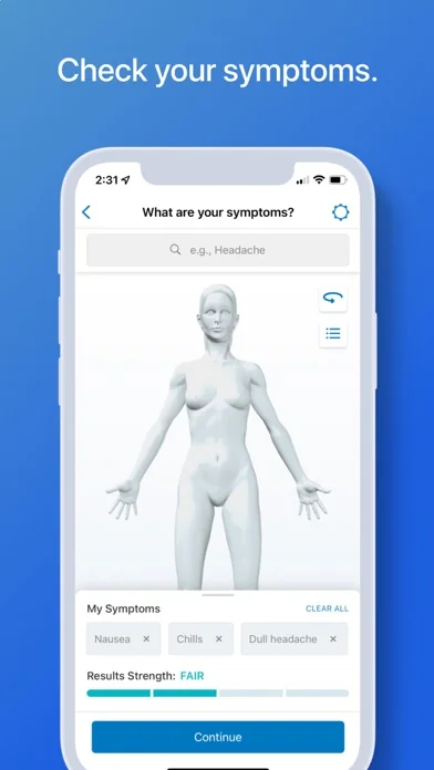 WebMD: Symptom Checker screenshot 1
