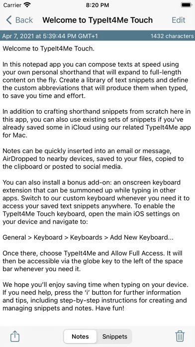 TypeIt4Me Touch