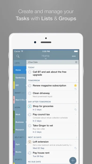 2Do - Todo List, Tasks & Notes screenshot 1