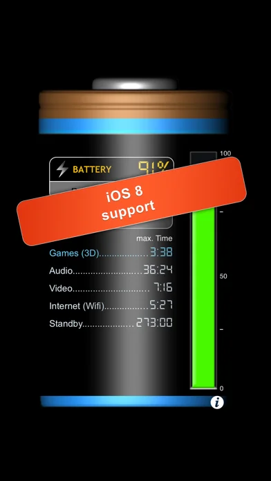 iBattery Pro - Batterieanzeige und Batteriewartung