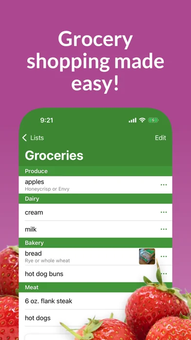 Our Groceries Shopping List