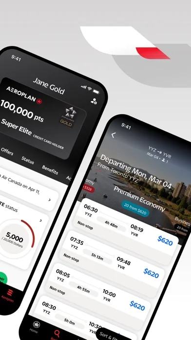 Air Canada + Aeroplan screenshot 2