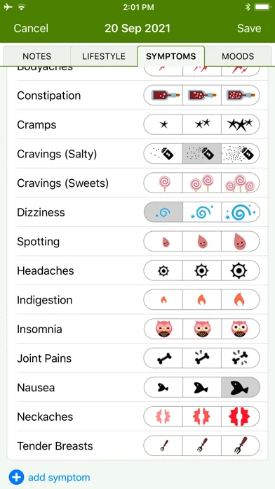 Menstruations Kalender Lite screenshot 2
