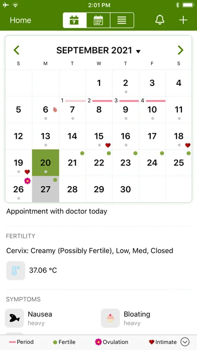 Menstruations Kalender Lite screenshot 3
