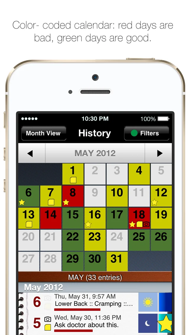 My Pain Diary: Chronic Pain & Symptom Tracker screenshot 2