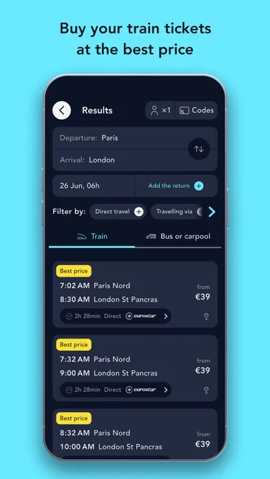 SNCF Connect: Trains & routes screenshot 3