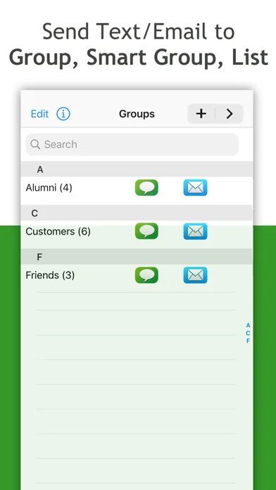 Intelligente Gruppe: Email,SMS