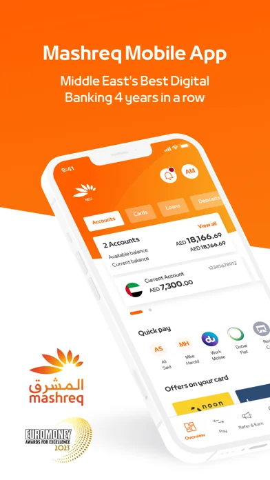 Mashreq UAE - Digital Banking screenshot 1