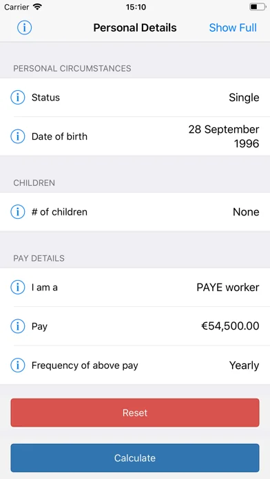 Irish PAYE Tax Calculator