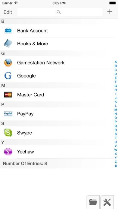 Passwords & Pins
