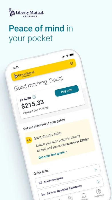 Liberty Mutual Mobile screenshot 1