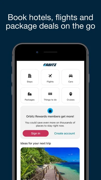 Orbitz Hotels & Flights screenshot 1