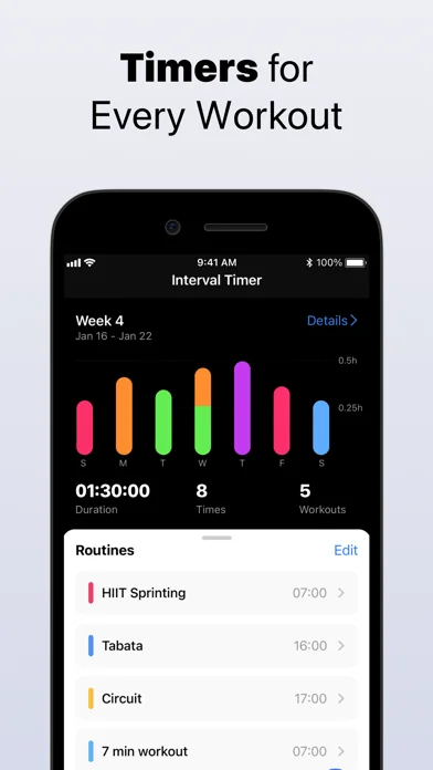 Interval timer - Workout Timer screenshot 2