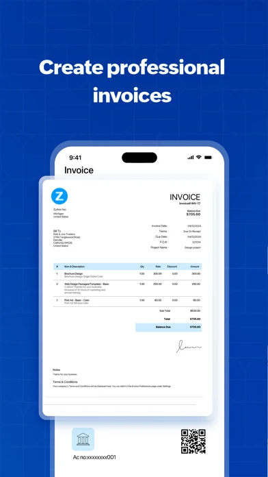 Zoho Invoice Maker App