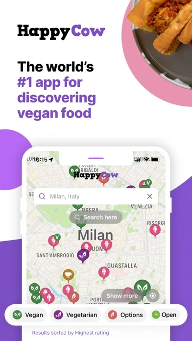 HappyCow - Vegan Food Near You screenshot 1