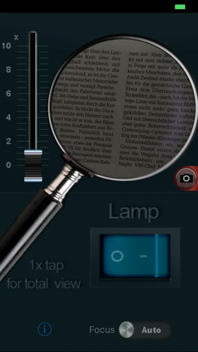 Lupe mit Licht+Zoom