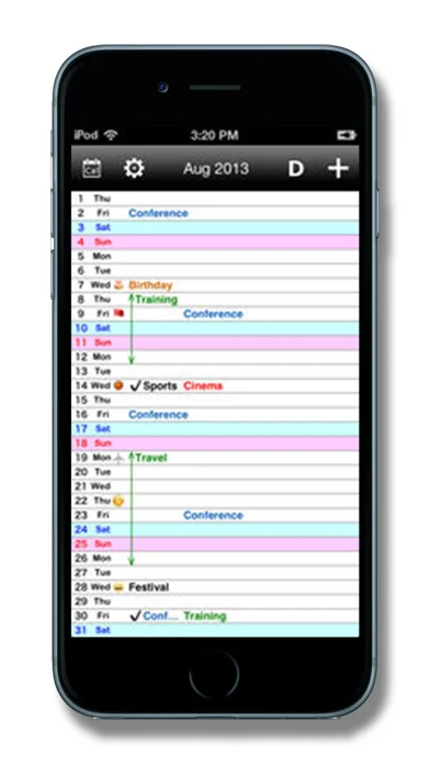 Vertical  Calendar.