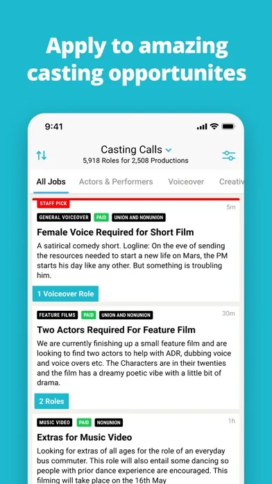 StarNow Audition Finder screenshot 1