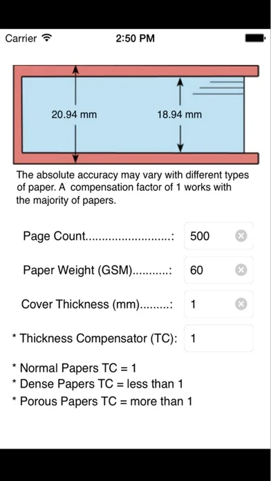 Book Thickness Calculator