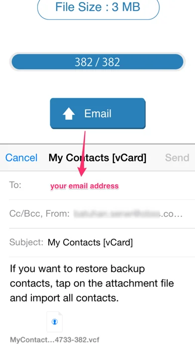 My Contacts Backup Pro screenshot 2