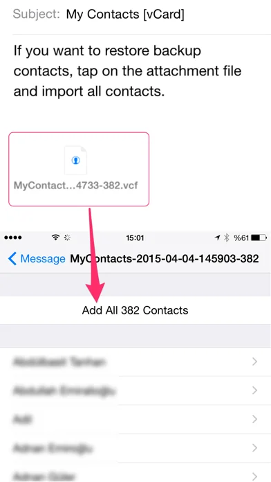 My Contacts Backup Pro screenshot 3
