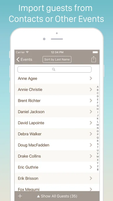 Guest List Organizer Pro screenshot 1
