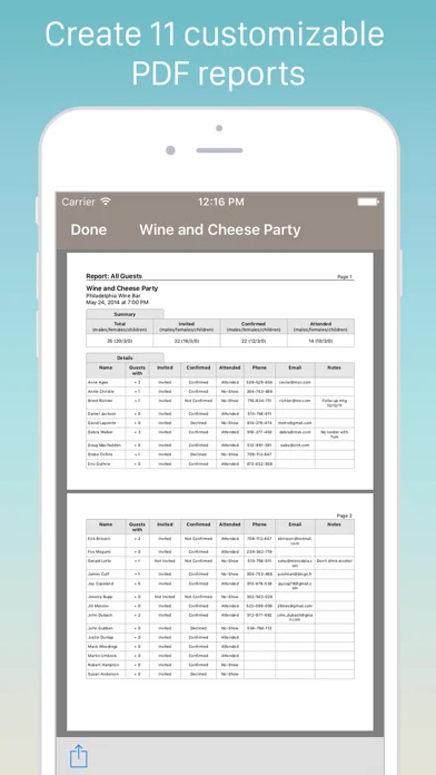Guest List Organizer Pro screenshot 3