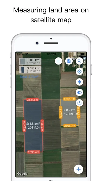 Planimeter Pro for map measure screenshot 1