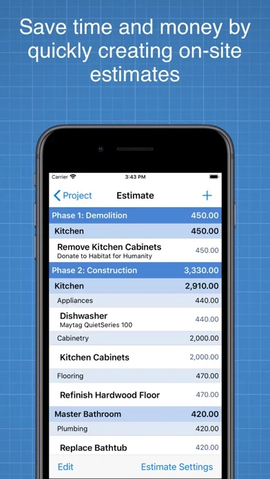 Construction Cost Estimator screenshot 1
