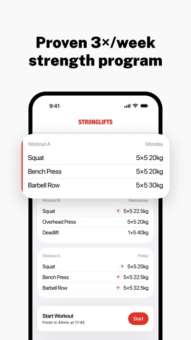 StrongLifts Weight Lifting Log screenshot 1