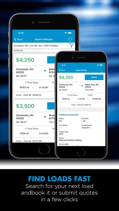 TQL Carrier Dashboard screenshot 1