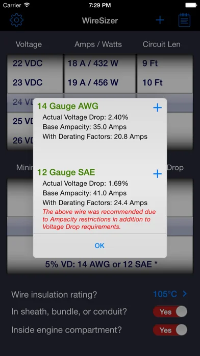 WireSizer - DC Voltage Drop screenshot 4