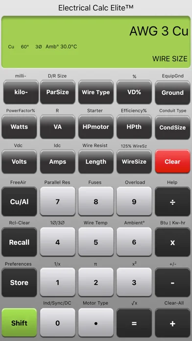 Electrical Calc Elite screenshot 1