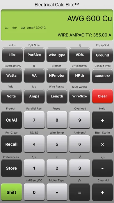 Electrical Calc Elite screenshot 3