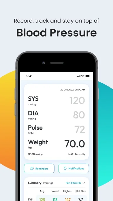 Blutdruck App Tagebuch SmartBP screenshot 1