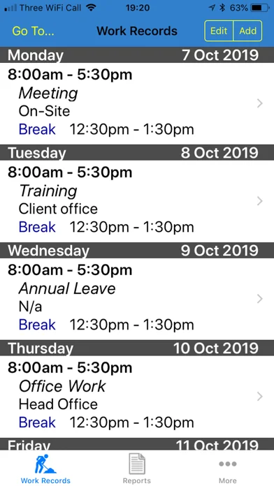 Work Diary