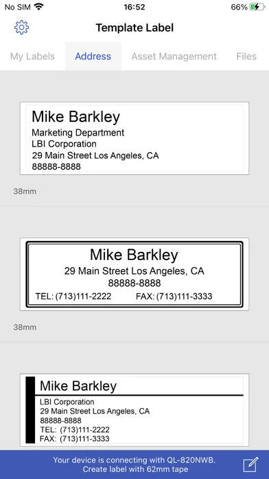 Brother iPrint&Label screenshot 1