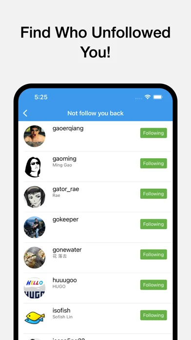 nFollowers: Unfollowers Report screenshot 2