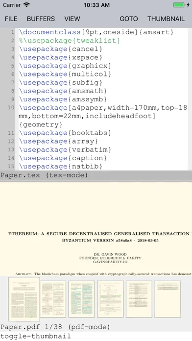 TeX Writer - LaTeX On The Go screenshot 2