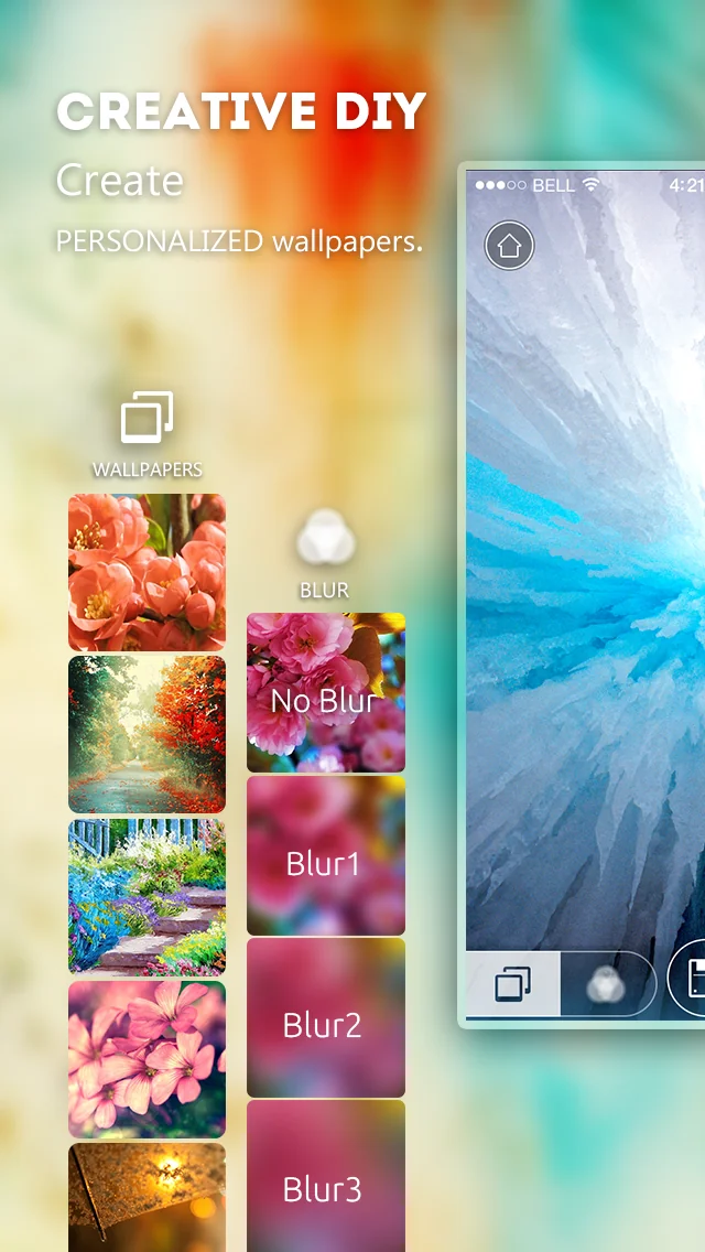Wallpaper & Background Blur Color Status Bar HD for iOS 6 & 7 screenshot 2