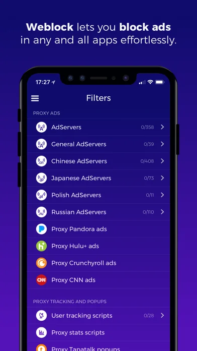 Weblock: adblock & proxy