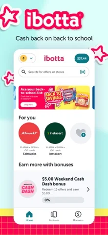 Ibotta: Save & Earn Cash Back app screenshot