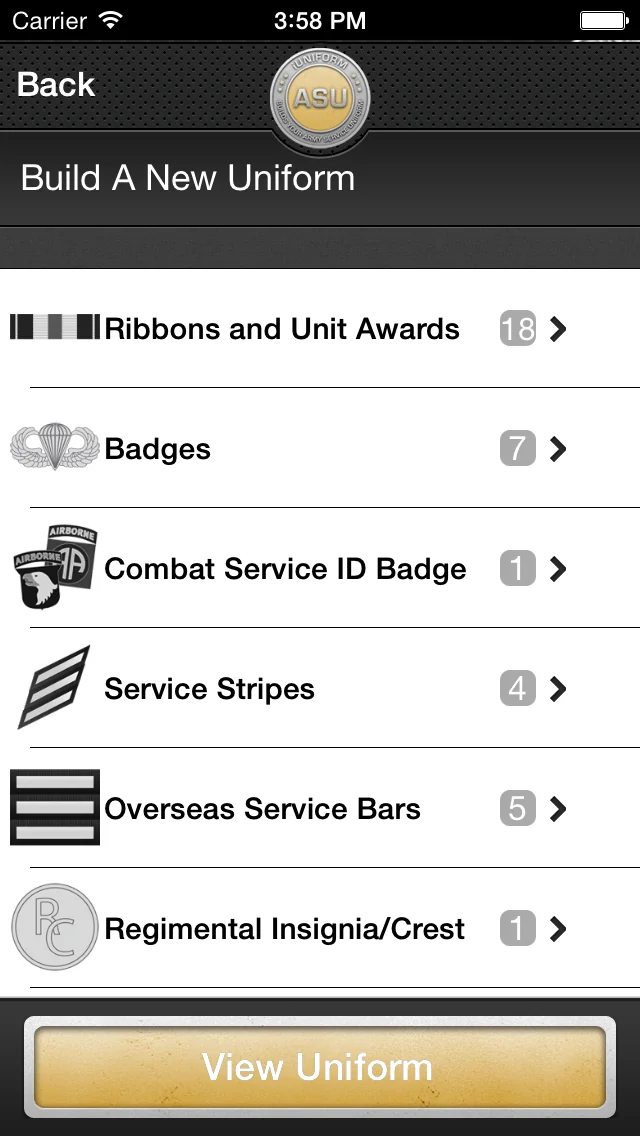 iUniform ASU - Builds Your Army Service Uniform screenshot 2