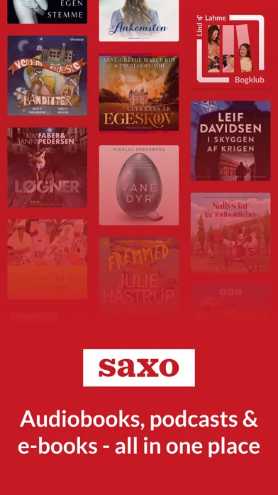Saxo: Lydbøger og E-bøger