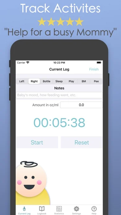 Baby Log & Breast Feeding App