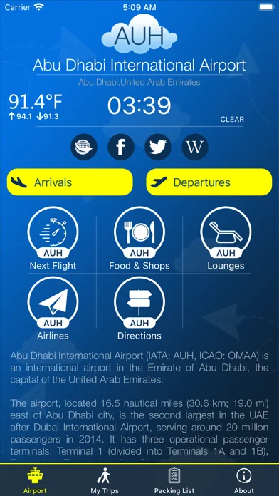 Abu Dhabi Airport AUH Info